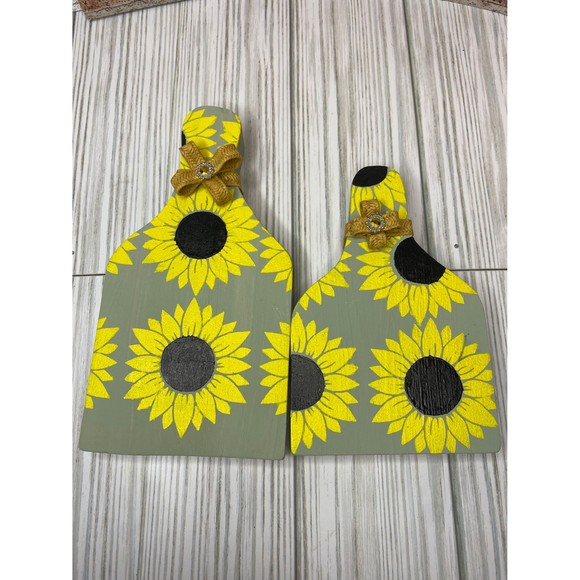 Mini cutting board decorative with sunflower / sunflower decoration Mini cutting - Picture 9 of 9